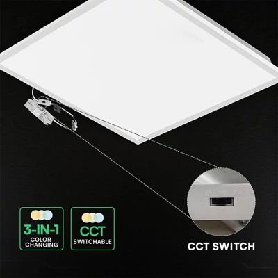 V-TAC süllyeszthető Back-Lit 40W LED panel, állítható színhőmérséklet, 60x60 cm, 120Lm/W - SKU 24324