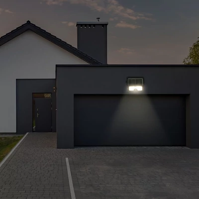 V-TAC napelemes mozgásérzékelős LED reflektor 7W CCT, 129 Lm/W - SKU 24341