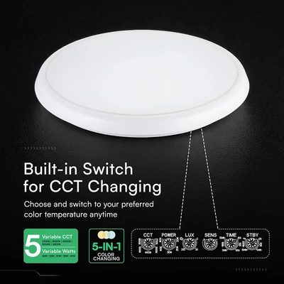 V-TAC CREE SMD LED lámpatest, szenzorral, állítható színhőmérséklet és teljesítmény - SKU 24360