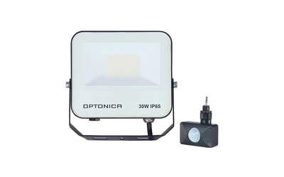 30W LED reflektor, fekete házzal, állítható színhőmérsékettel, kiegészítő szenzorokkal