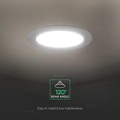 V-TAC CREE SMD süllyeszthető, műanyag, kerek LED panel 12W, CCT - SKU 78616