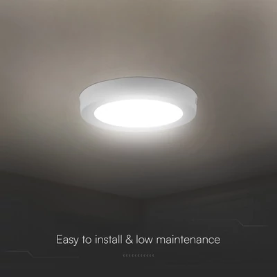V-TAC CREE SMD felületre szerelhető, műanyag, kerek LED panel 6W, CCT - SKU 78706