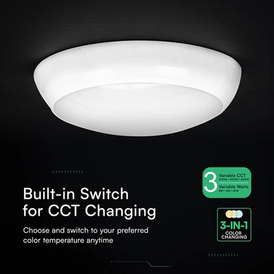 V-TAC CREE LED állítható teljesítményű, szenzorral és vészakkus CCT lámpa IP54 - SKU 812-24-6
