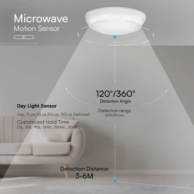 V-TAC CREE LED állítható teljesítményű, szenzorral és vészakkus CCT lámpa IP54 - SKU 812-24-6