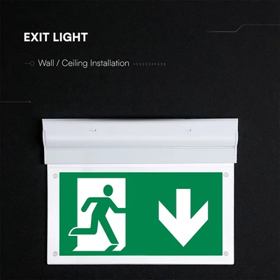 V-TAC CREE LED mennyezetre/falra szerelhető LED-es EXIT, vészkijárat lámpa 2W - SKU 836-6