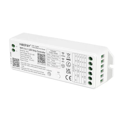 MiLight Smart 5in1 zónázható rádiófrekvenciás vezérlő + Wifi vezérlő, 5 csatornás, max. 15A - WL5