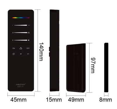 MiLight SPI 1 zónás távirányító, RGB futófényekhez - C6-B