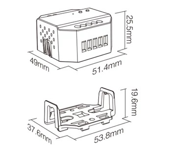 MiLight 230V Triac rádiófrekvenciás és PUSH fényerőszabályzó, Max. 300W-ig - TRI-C1