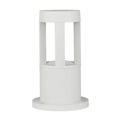 V-TAC 10W kültéri COB LED lámpa oszlop 25 cm, természetes fehér, fehér házzal - SKU 8317