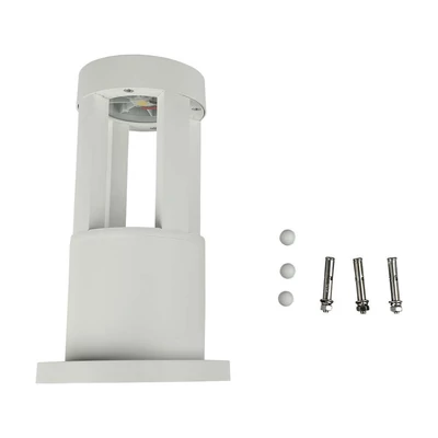 V-TAC 10W kültéri COB LED lámpa oszlop 25 cm, természetes fehér, fehér házzal - SKU 8317