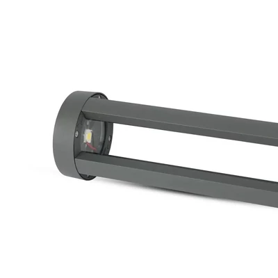 V-TAC 10W kültéri LED lámpa oszlop 80 cm, hideg fehér, szürke házzal - SKU 8330