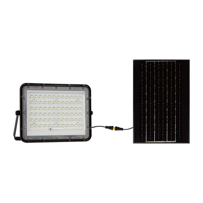 V-TAC 12000mAh napelemes LED reflektor 15W hideg fehér, 1200 Lumen, fekete házzal - SKU 7825