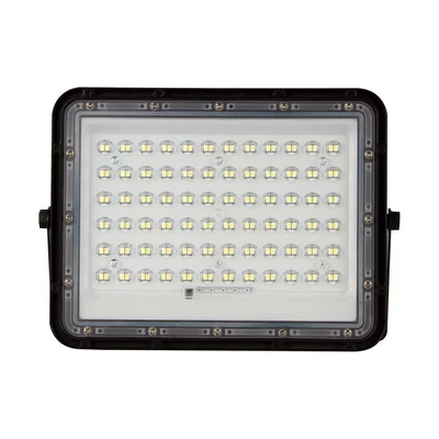 V-TAC 12000mAh napelemes LED reflektor 15W hideg fehér, 1200 Lumen, fekete házzal - SKU 7825