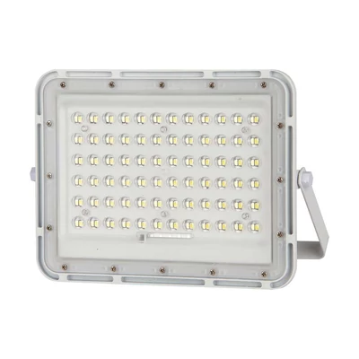 V-TAC 12000mAh napelemes LED reflektor 15W természetes fehér, 1200 Lumen, fehér házzal - SKU 7844