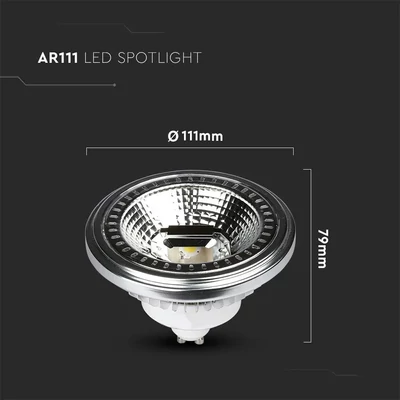 V-TAC 12W AR111 GU10 dimmelhető LED égő természetes fehér 40° - SKU 217235