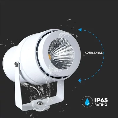 V-TAC 12W, fehér, földbe szúrható talajlámpa, IP65, természetes fehér - SKU 217548