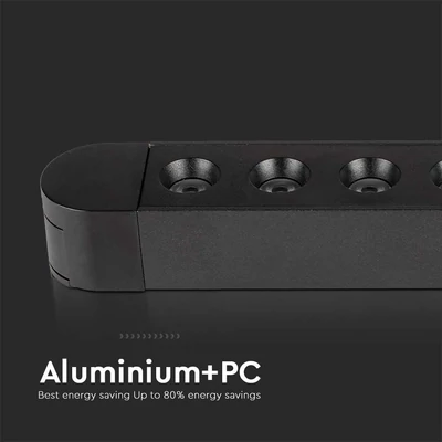 V-TAC 12W spot LED lámpatest Slim 48V mágneses sínhez, meleg fehér - SKU 10237