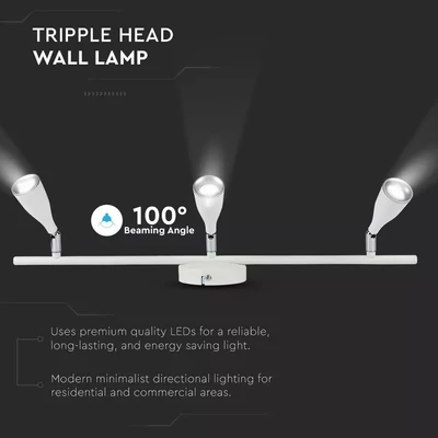 V-TAC 13.5W fehér mennyezeti LED lámpa meleg fehér - SKU 8270