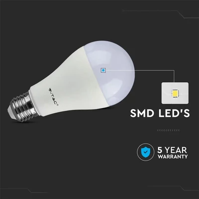 V-TAC 15W E27 meleg fehér LED égő - SKU 159