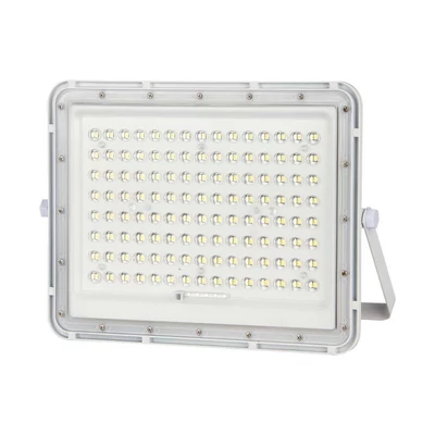 V-TAC 16000mAh napelemes LED reflektor 20W hideg fehér, 1800 Lumen, fehér házzal - SKU 7845