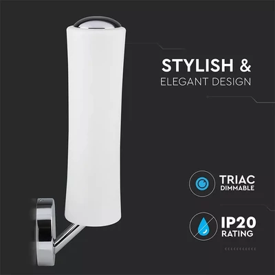 V-TAC 18W beltéri fali LED lámpa, dimmelhető, meleg fehér - SKU 3974