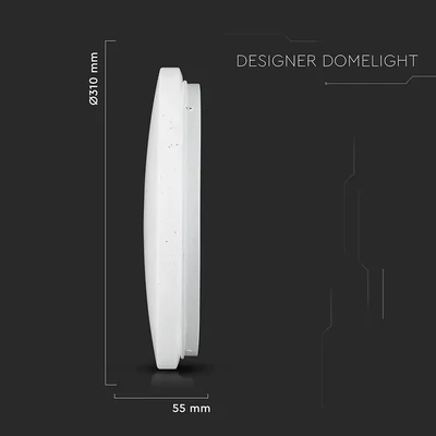 V-TAC 18W csillagos, mennyezeti LED lámpa, ø31 cm, változtatható szinhőmérséklettel - SKU 217604