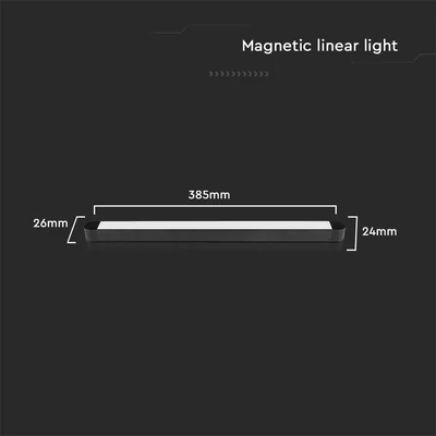 V-TAC 18W lineáris LED lámpatest Slim 48V mágneses sínhez, hideg fehér - SKU 10247