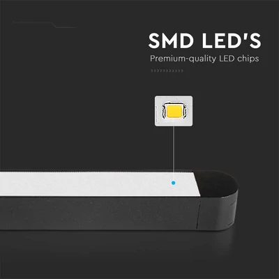 V-TAC 18W lineáris LED lámpatest Slim 48V mágneses sínhez, hideg fehér - SKU 10247