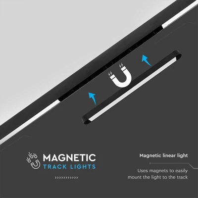 V-TAC 18W lineáris LED lámpatest Slim 48V mágneses sínhez, természetes fehér - SKU 10245