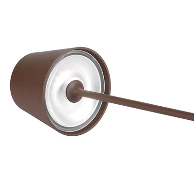 V-TAC 1.5W Corten barna, érintéssel vezérelhető akkumulátoros LED lámpa, meleg fehér - SKU 23446