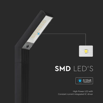 V-TAC 1.5W napelemes LED kandeláber, IP65, állítható színhőmérséklettel - SKU 23997
