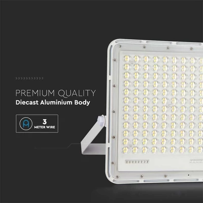 V-TAC 20000mAh napelemes LED reflektor 30W hideg fehér, 2600 Lumen, fehér házzal - SKU 7847
