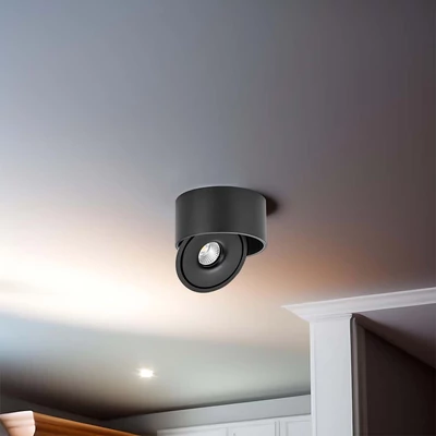 V-TAC 20W mennyezeti COB LED mélysugárzó, állítható szöggel, fekete házzal, CCT - SKU 23156