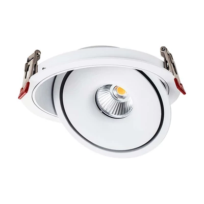V-TAC 20W süllyeszthető COB LED mélysugárzó, állítható szöggel, fehér házzal, CCT - SKU 10581
