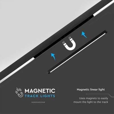 V-TAC 22W lineáris LED lámpatest Slim 48V mágneses sínhez, természetes fehér - SKU 10248