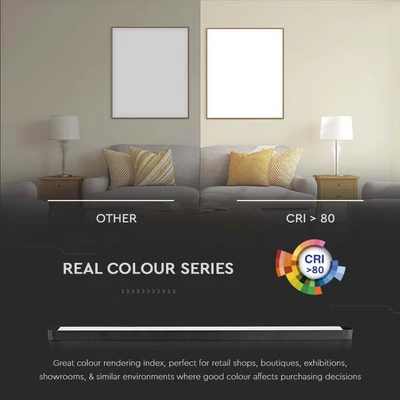 V-TAC 22W lineáris LED lámpatest Slim 48V mágneses sínhez, természetes fehér - SKU 10248