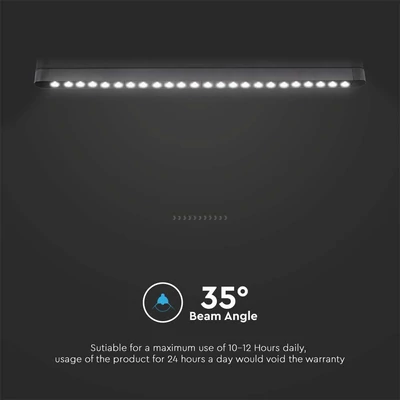 V-TAC 22W spot LED lámpatest Slim 48V mágneses sínhez, hideg  fehér - SKU 10241