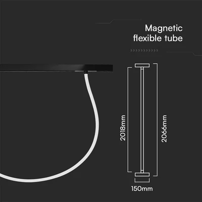 V-TAC 23W flexibilis fénycső Slim 48V mágneses sínhez, természetes fehér, 2 méter hosszú - SKU 10280