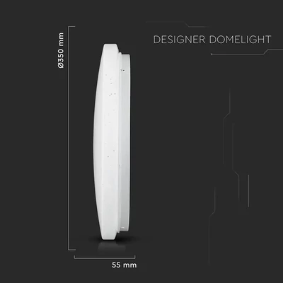 V-TAC 24W csillagos, mennyezeti LED lámpa, ø35 cm, változtatható szinhőmérséklettel - SKU 217606