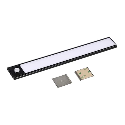 V-TAC 2.5W, 2in1 akkumulátoros LED bútorvilágítás, meleg fehér, fekete házzal, 60 cm - SKU 2968