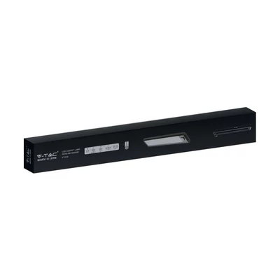 V-TAC 2.5W 2in1 akkumulátoros LED bútorvilágítás, természetes fehér, fekete házzal, 60 cm - SKU 2967