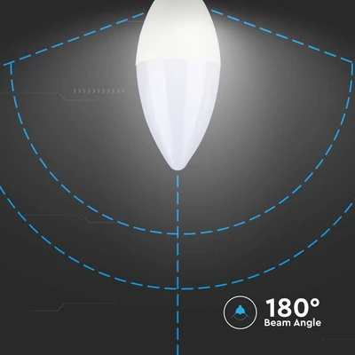 V-TAC 2.9W E14 meleg fehér C37 LED gyertya égő - SKU 2984
