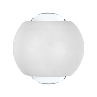 V-TAC mini 2W kültéri fali COB LED lámpa, 2 irányú gömb, fehér házzal, meleg fehér - SKU 10585