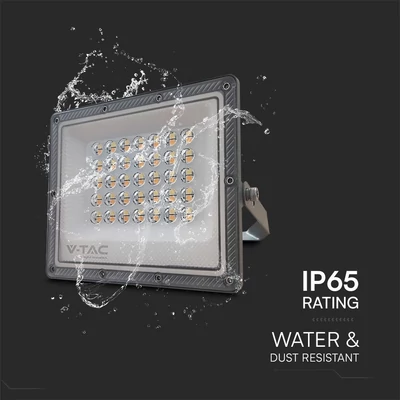 V-TAC 30W LED reflektor, állítható színhőmérséklettel, szürke házzal - SKU 23613