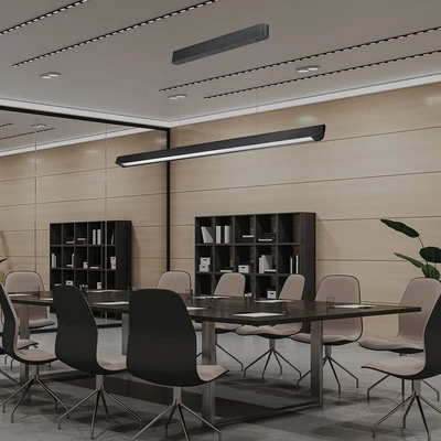 V-TAC 36W fekete lineáris tejüveges lámpa, állítható CCT, SAMSUNG SMD-vel - SKU 23345