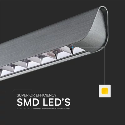 V-TAC 36W mattszürke lineáris spotlámpa, állítható CCT, SAMSUNG SMD-vel - SKU 23343