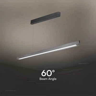 V-TAC 36W mattszürke lineáris tejüveges lámpa, állítható CCT, SAMSUNG SMD-vel - SKU 23347