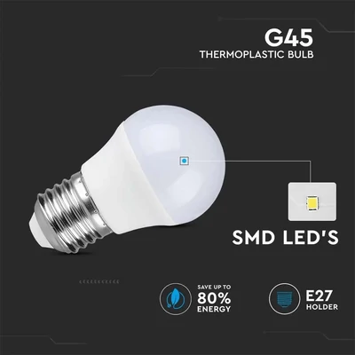 V-TAC 3.7W E27 meleg fehér LED égő - SKU 214160