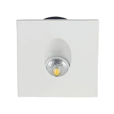 V-TAC 3W beltéri LED lépcsővilágítás, szögletes, meleg fehér - SKU 211209