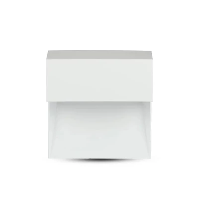 V-TAC 3W fehér LED lépcsővilágítás, szögletes, IP65, meleg fehér - SKU 1402